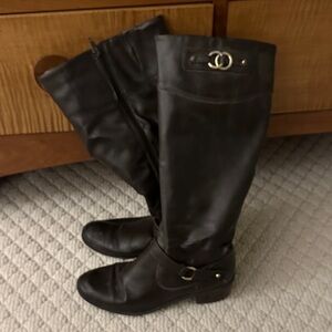 Dark Brown Knee-High Boots